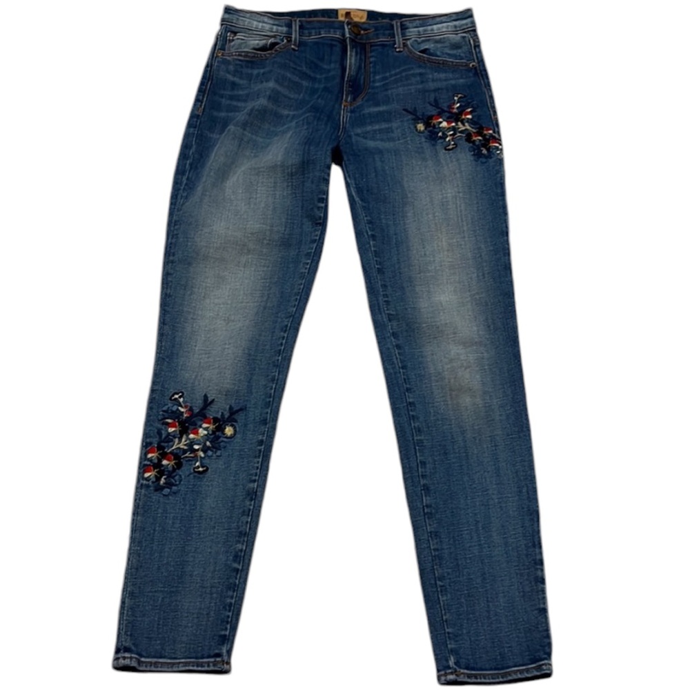 Driftwood Beau Floral Embroidered Jeans size 28